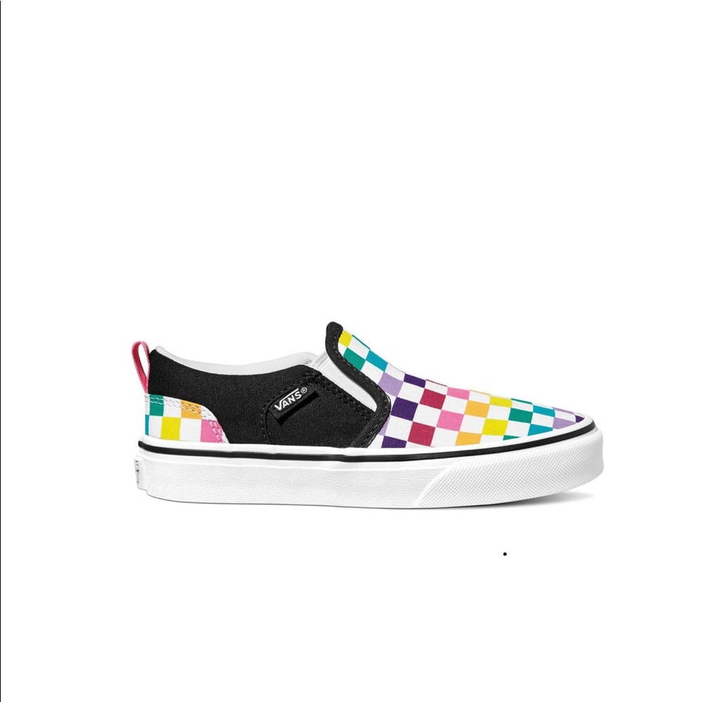 Slip on colored checkered Vans